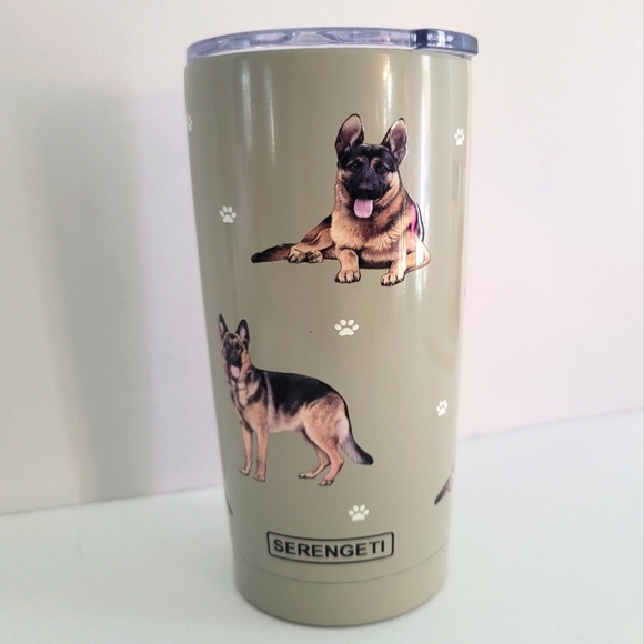 E&S Imports 7" German Shepherd Serengeti Tumbler Hot or Cold Beverages Tumblers - Picture 12 of 12